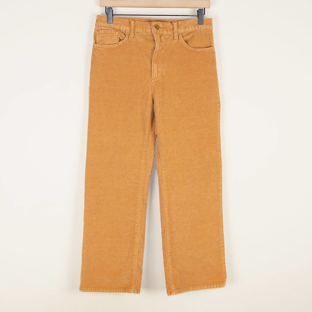 Joes Jeans Blake Wide Leg High Rise Crop Brown Orange Corduroy Womens Sz 29